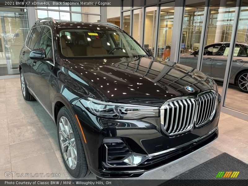 Black Sapphire Metallic / Cognac 2021 BMW X7 xDrive40i