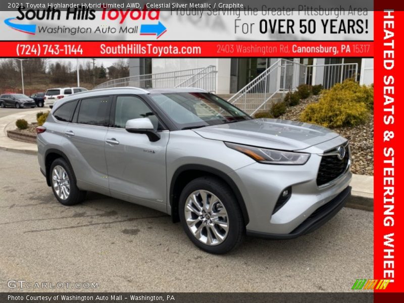 Celestial Silver Metallic / Graphite 2021 Toyota Highlander Hybrid Limited AWD