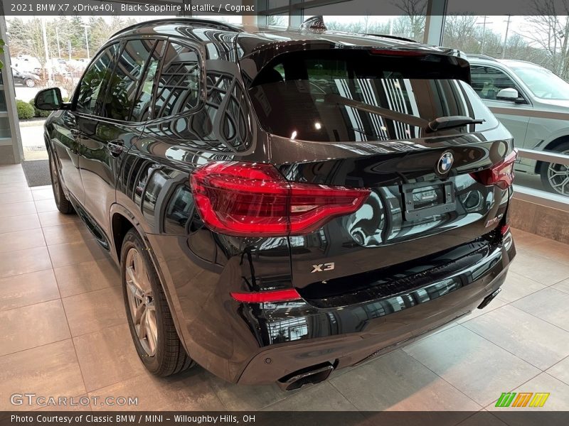 Black Sapphire Metallic / Cognac 2021 BMW X7 xDrive40i