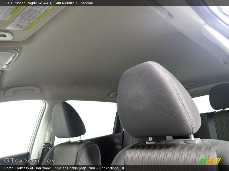 Gun Metallic / Charcoal 2018 Nissan Rogue SV AWD