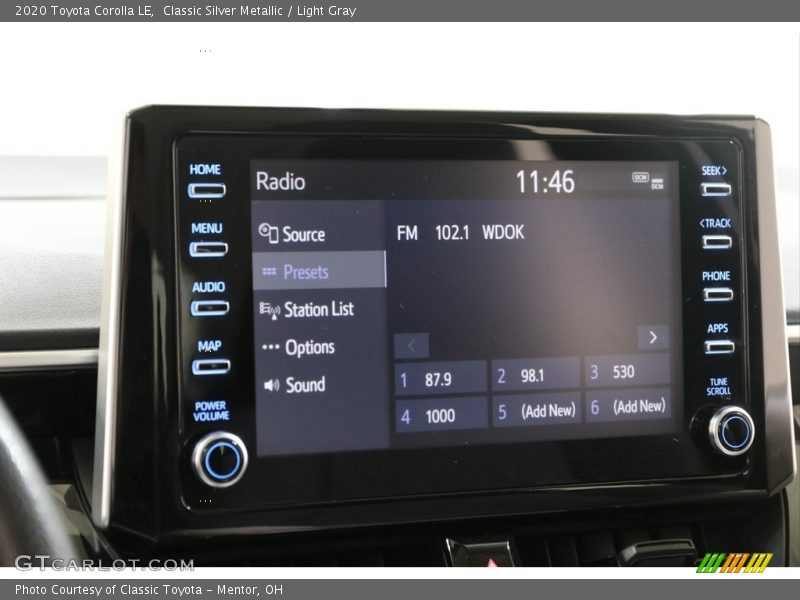 Controls of 2020 Corolla LE