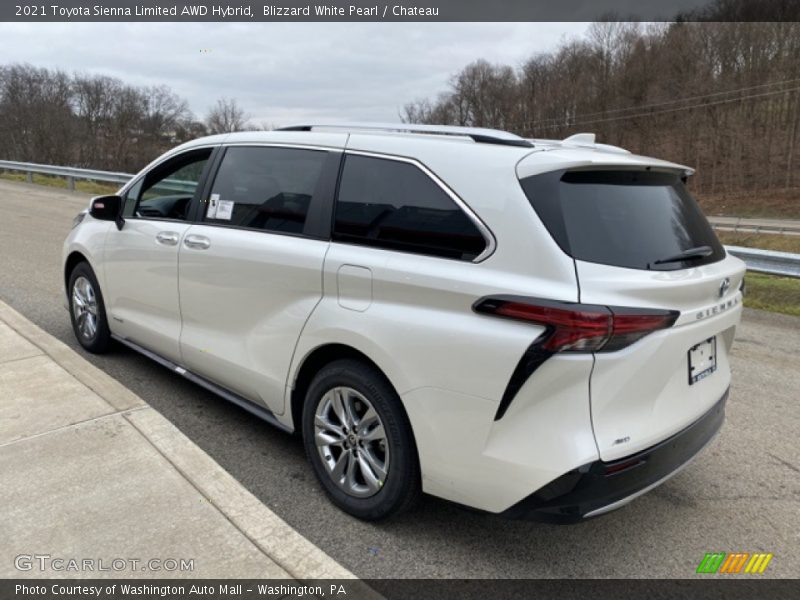 Blizzard White Pearl / Chateau 2021 Toyota Sienna Limited AWD Hybrid