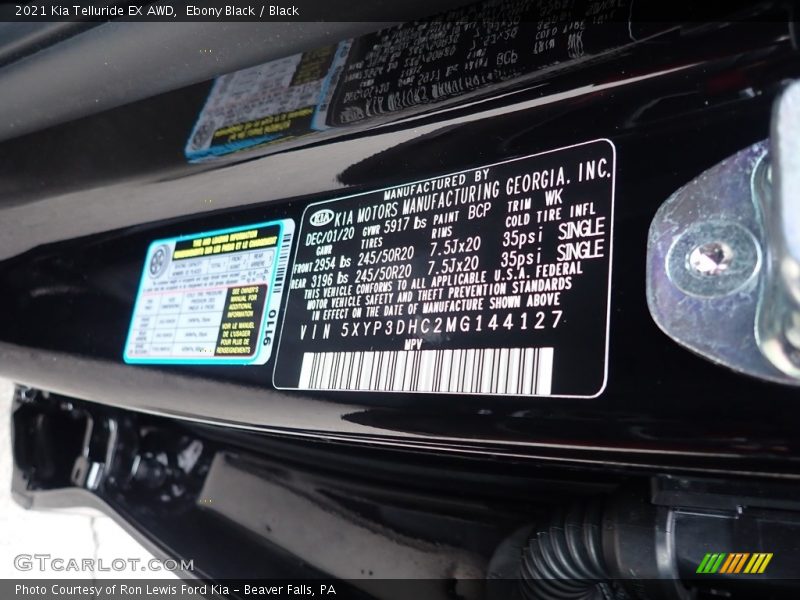 Ebony Black / Black 2021 Kia Telluride EX AWD