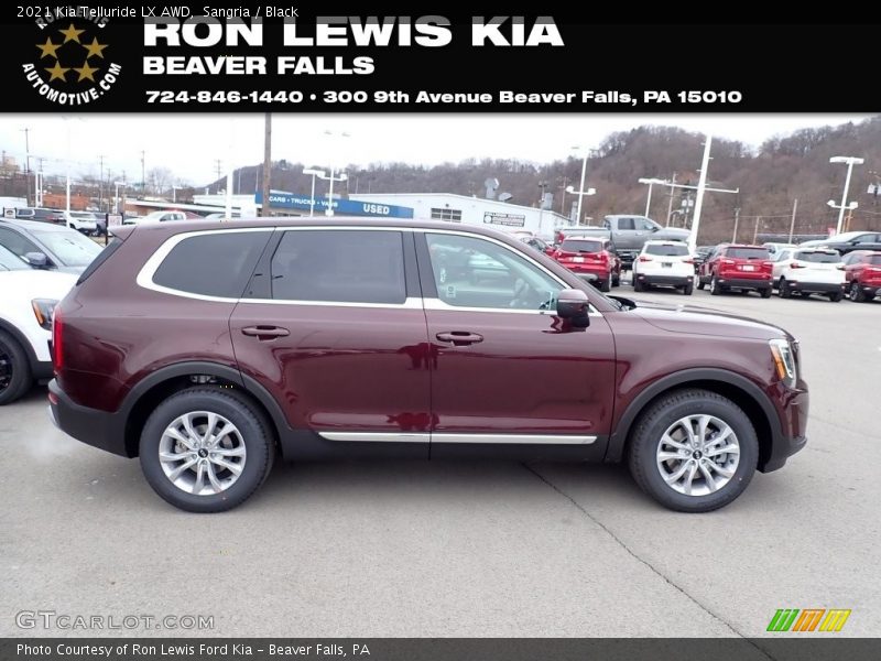 Sangria / Black 2021 Kia Telluride LX AWD