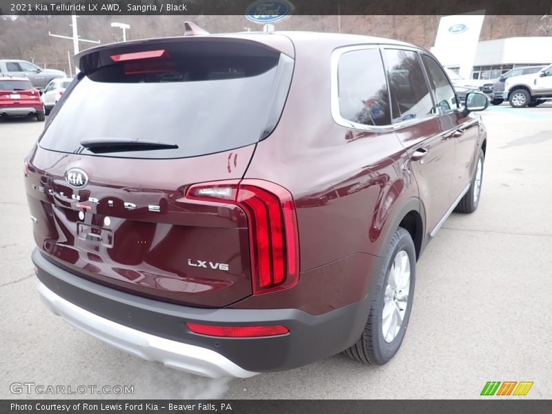 Sangria / Black 2021 Kia Telluride LX AWD