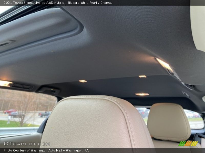 Blizzard White Pearl / Chateau 2021 Toyota Sienna Limited AWD Hybrid