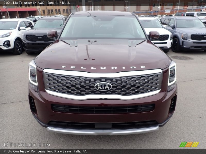 Sangria / Black 2021 Kia Telluride LX AWD