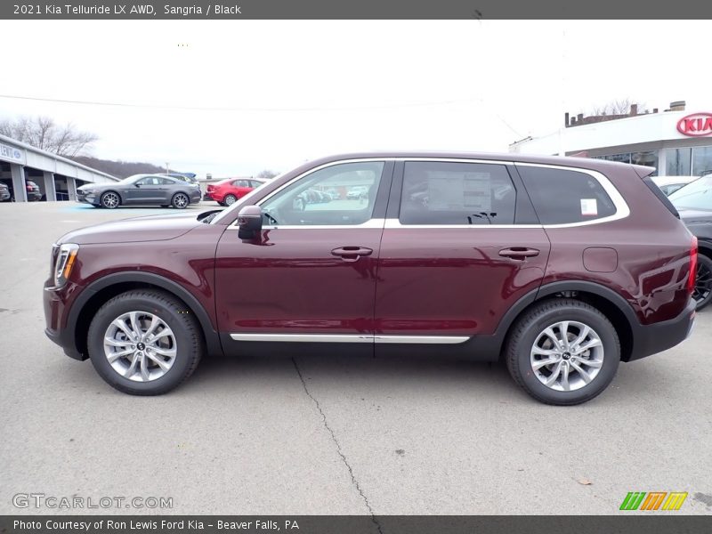 Sangria / Black 2021 Kia Telluride LX AWD