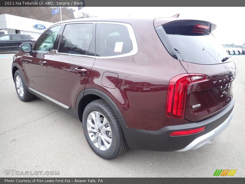 Sangria / Black 2021 Kia Telluride LX AWD