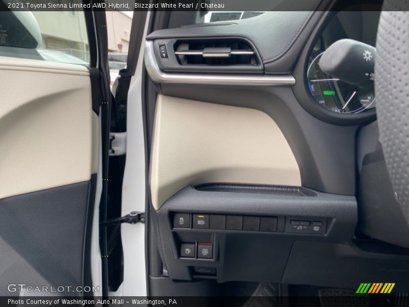 Blizzard White Pearl / Chateau 2021 Toyota Sienna Limited AWD Hybrid