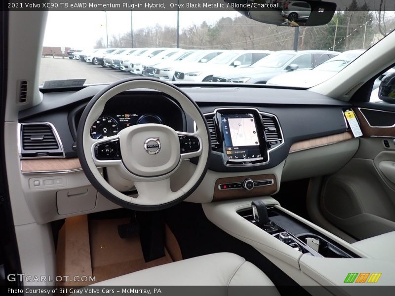  2021 XC90 T8 eAWD Momentum Plug-in Hybrid Blonde/Charcoal Interior