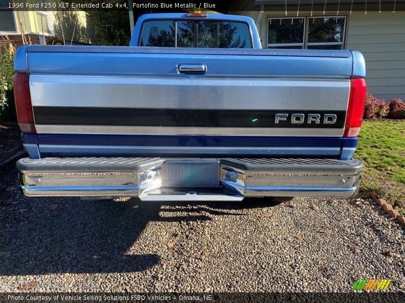 Portofino Blue Metallic / Blue 1996 Ford F250 XLT Extended Cab 4x4