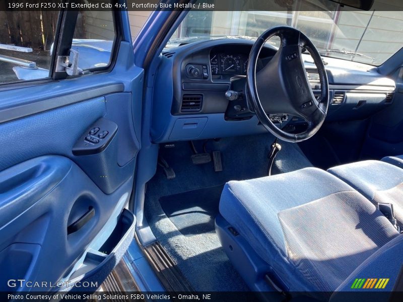  1996 F250 XLT Extended Cab 4x4 Blue Interior