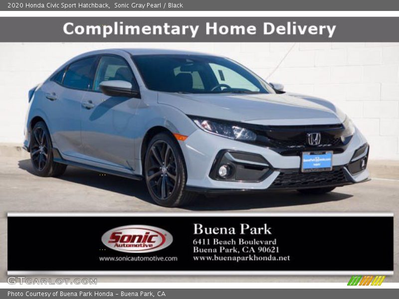 Sonic Gray Pearl / Black 2020 Honda Civic Sport Hatchback