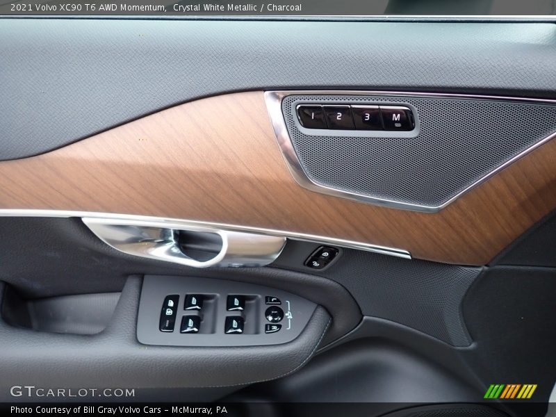 Crystal White Metallic / Charcoal 2021 Volvo XC90 T6 AWD Momentum