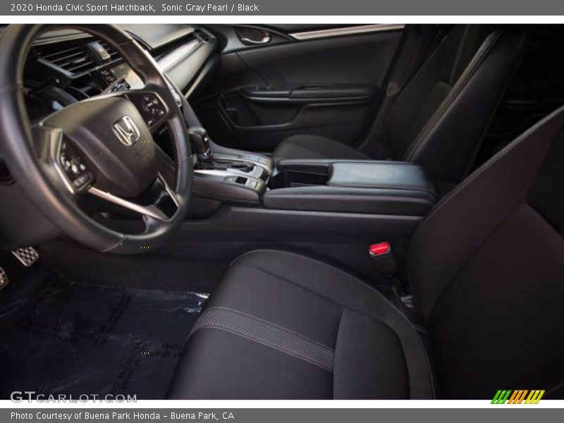 Sonic Gray Pearl / Black 2020 Honda Civic Sport Hatchback
