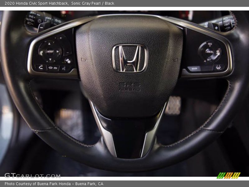 Sonic Gray Pearl / Black 2020 Honda Civic Sport Hatchback