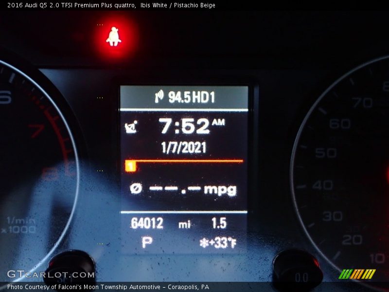 Ibis White / Pistachio Beige 2016 Audi Q5 2.0 TFSI Premium Plus quattro