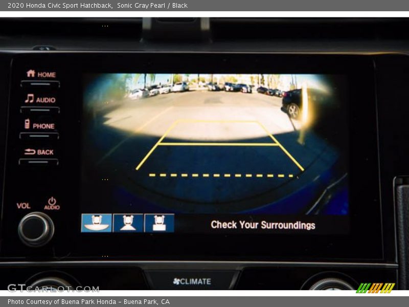 Sonic Gray Pearl / Black 2020 Honda Civic Sport Hatchback