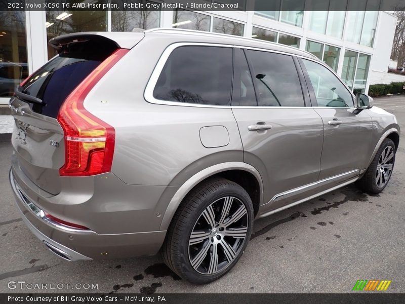 Pebble Grey Metallic / Blonde/Charcoal 2021 Volvo XC90 T6 AWD Inscription