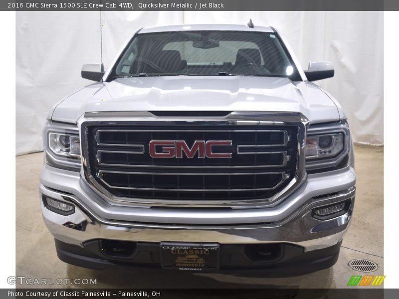 Quicksilver Metallic / Jet Black 2016 GMC Sierra 1500 SLE Crew Cab 4WD