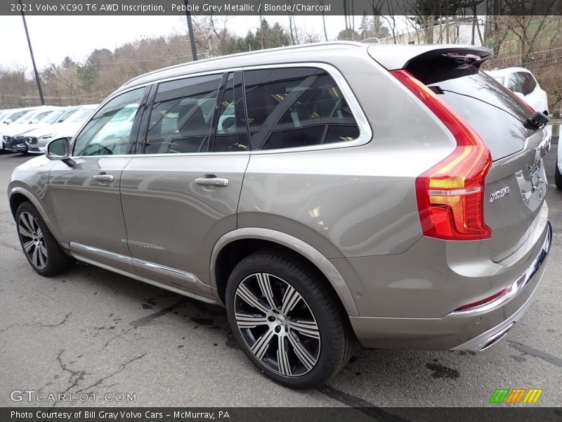 Pebble Grey Metallic / Blonde/Charcoal 2021 Volvo XC90 T6 AWD Inscription