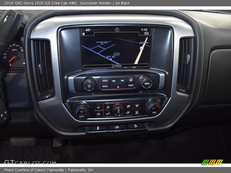 Quicksilver Metallic / Jet Black 2016 GMC Sierra 1500 SLE Crew Cab 4WD