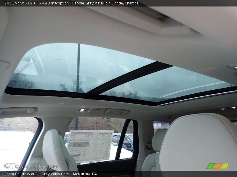 Pebble Grey Metallic / Blonde/Charcoal 2021 Volvo XC90 T6 AWD Inscription