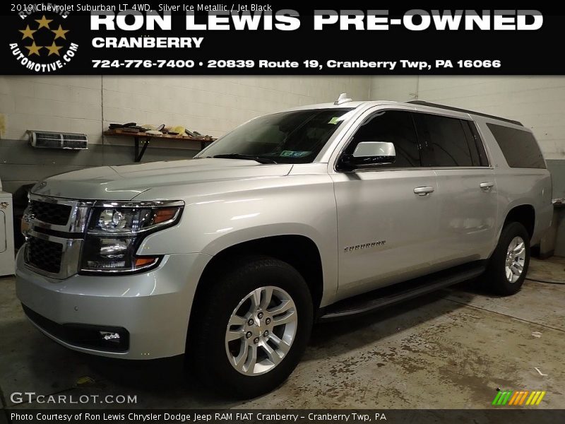 Silver Ice Metallic / Jet Black 2019 Chevrolet Suburban LT 4WD