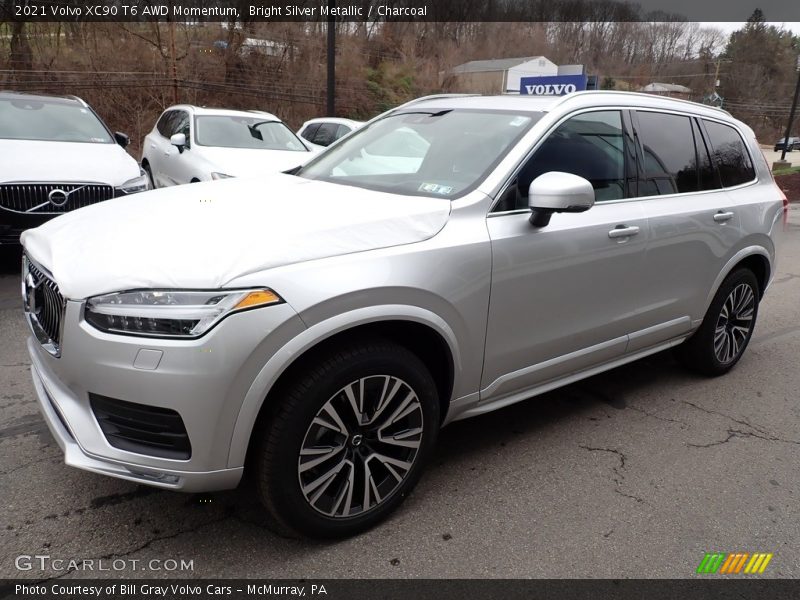 Bright Silver Metallic / Charcoal 2021 Volvo XC90 T6 AWD Momentum