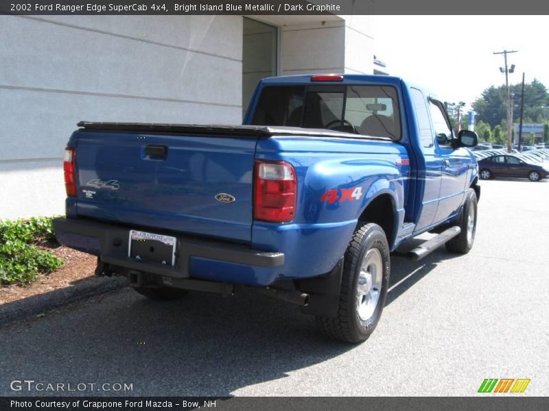 Bright Island Blue Metallic / Dark Graphite 2002 Ford Ranger Edge SuperCab 4x4