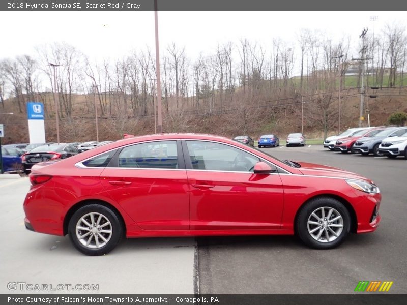 Scarlet Red / Gray 2018 Hyundai Sonata SE