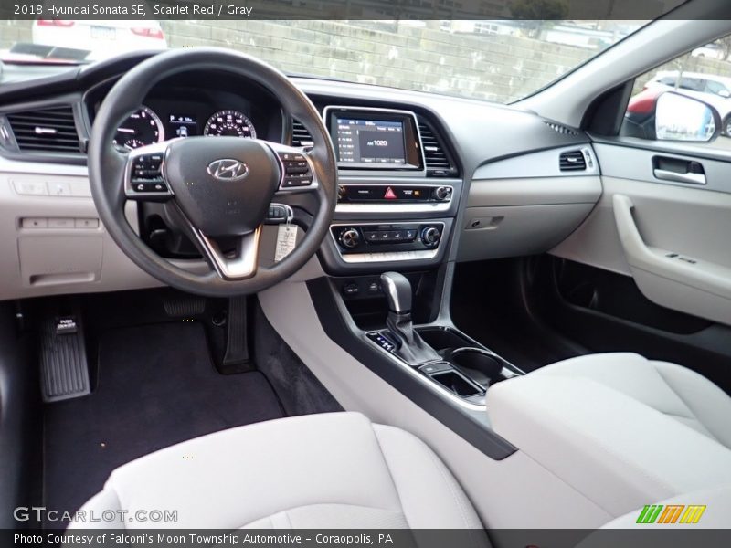Scarlet Red / Gray 2018 Hyundai Sonata SE