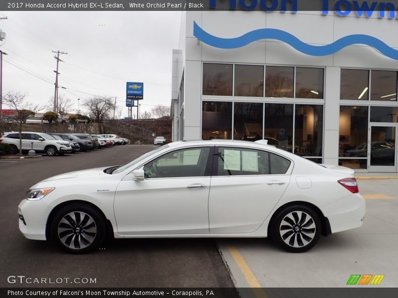 White Orchid Pearl / Black 2017 Honda Accord Hybrid EX-L Sedan