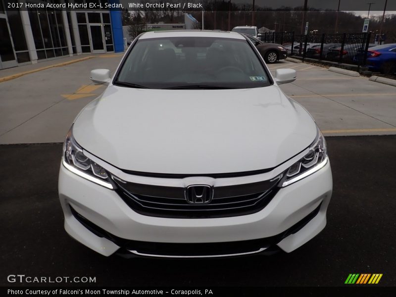 White Orchid Pearl / Black 2017 Honda Accord Hybrid EX-L Sedan