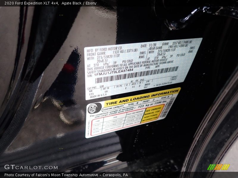 Agate Black / Ebony 2020 Ford Expedition XLT 4x4