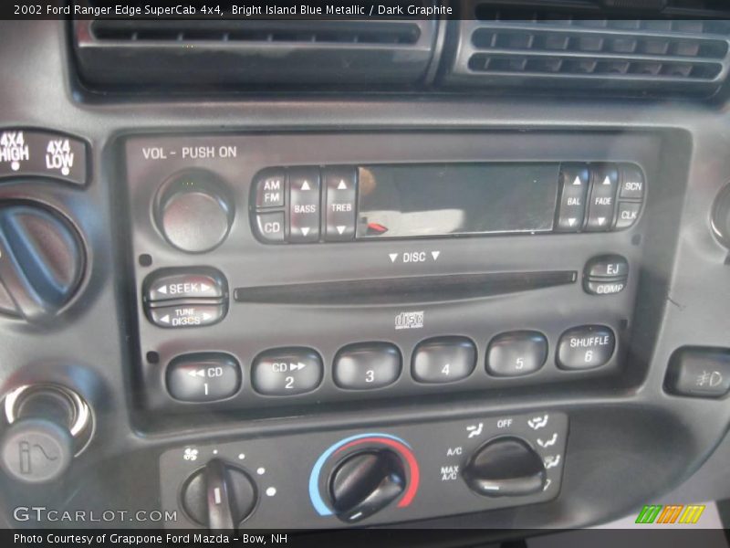 Bright Island Blue Metallic / Dark Graphite 2002 Ford Ranger Edge SuperCab 4x4