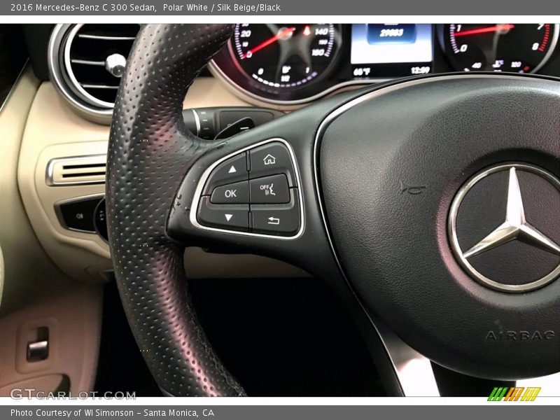 Polar White / Silk Beige/Black 2016 Mercedes-Benz C 300 Sedan