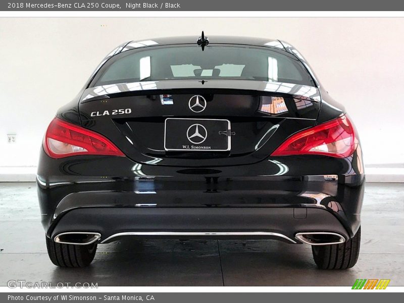 Night Black / Black 2018 Mercedes-Benz CLA 250 Coupe
