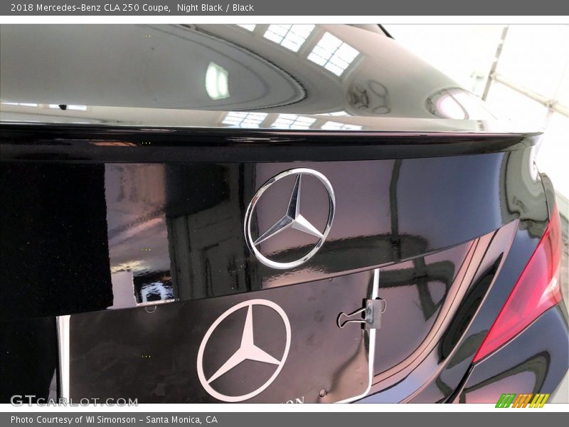 Night Black / Black 2018 Mercedes-Benz CLA 250 Coupe