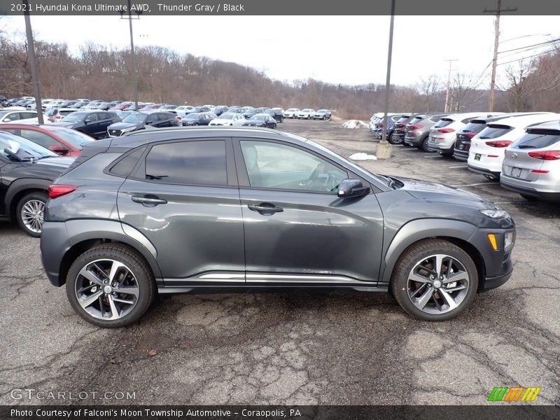 Thunder Gray / Black 2021 Hyundai Kona Ultimate AWD