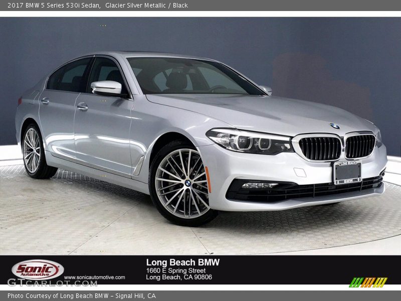 Glacier Silver Metallic / Black 2017 BMW 5 Series 530i Sedan