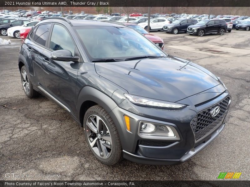 Thunder Gray / Black 2021 Hyundai Kona Ultimate AWD
