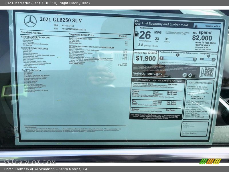 Night Black / Black 2021 Mercedes-Benz GLB 250
