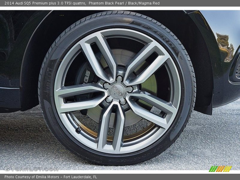 Phantom Black Pearl / Black/Magma Red 2014 Audi SQ5 Premium plus 3.0 TFSI quattro