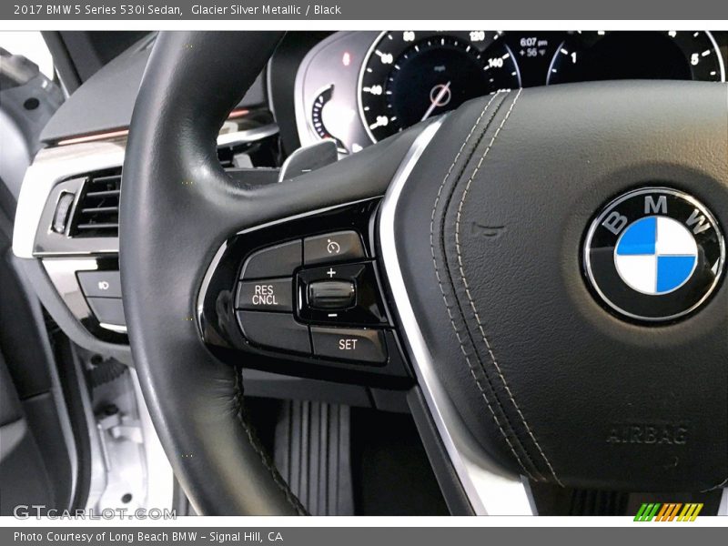Glacier Silver Metallic / Black 2017 BMW 5 Series 530i Sedan