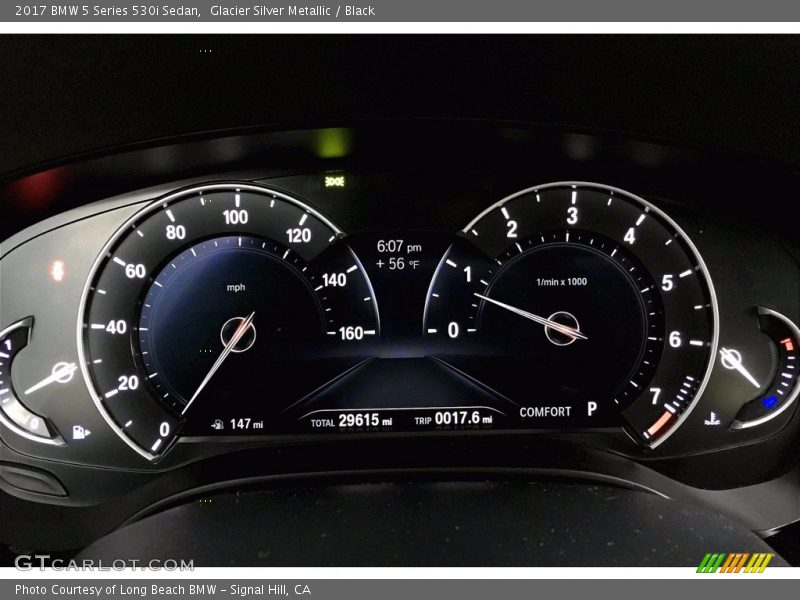 Glacier Silver Metallic / Black 2017 BMW 5 Series 530i Sedan