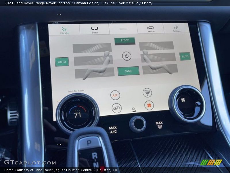 Controls of 2021 Range Rover Sport SVR Carbon Edition