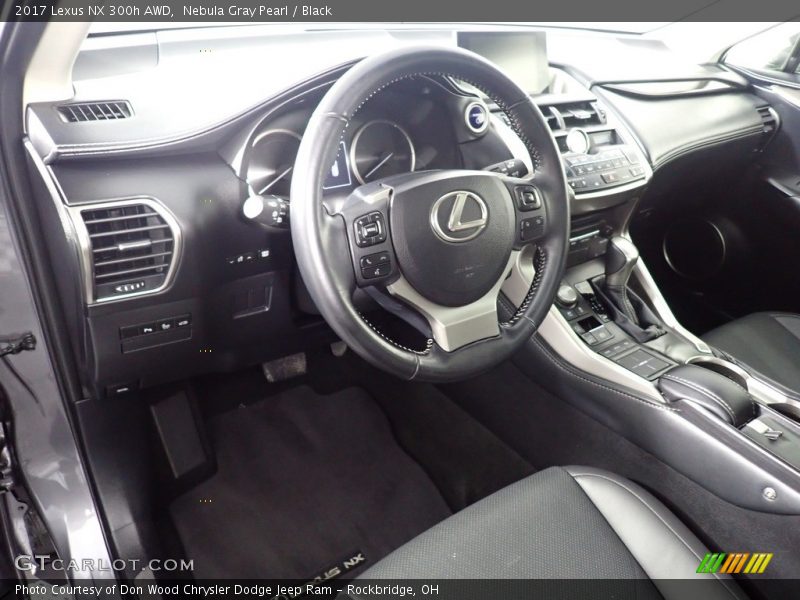 Nebula Gray Pearl / Black 2017 Lexus NX 300h AWD