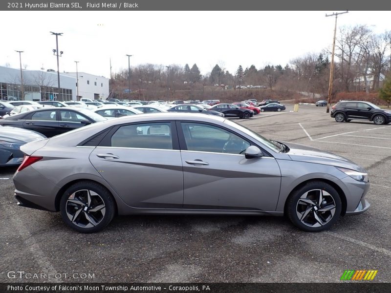 Fluid Metal / Black 2021 Hyundai Elantra SEL
